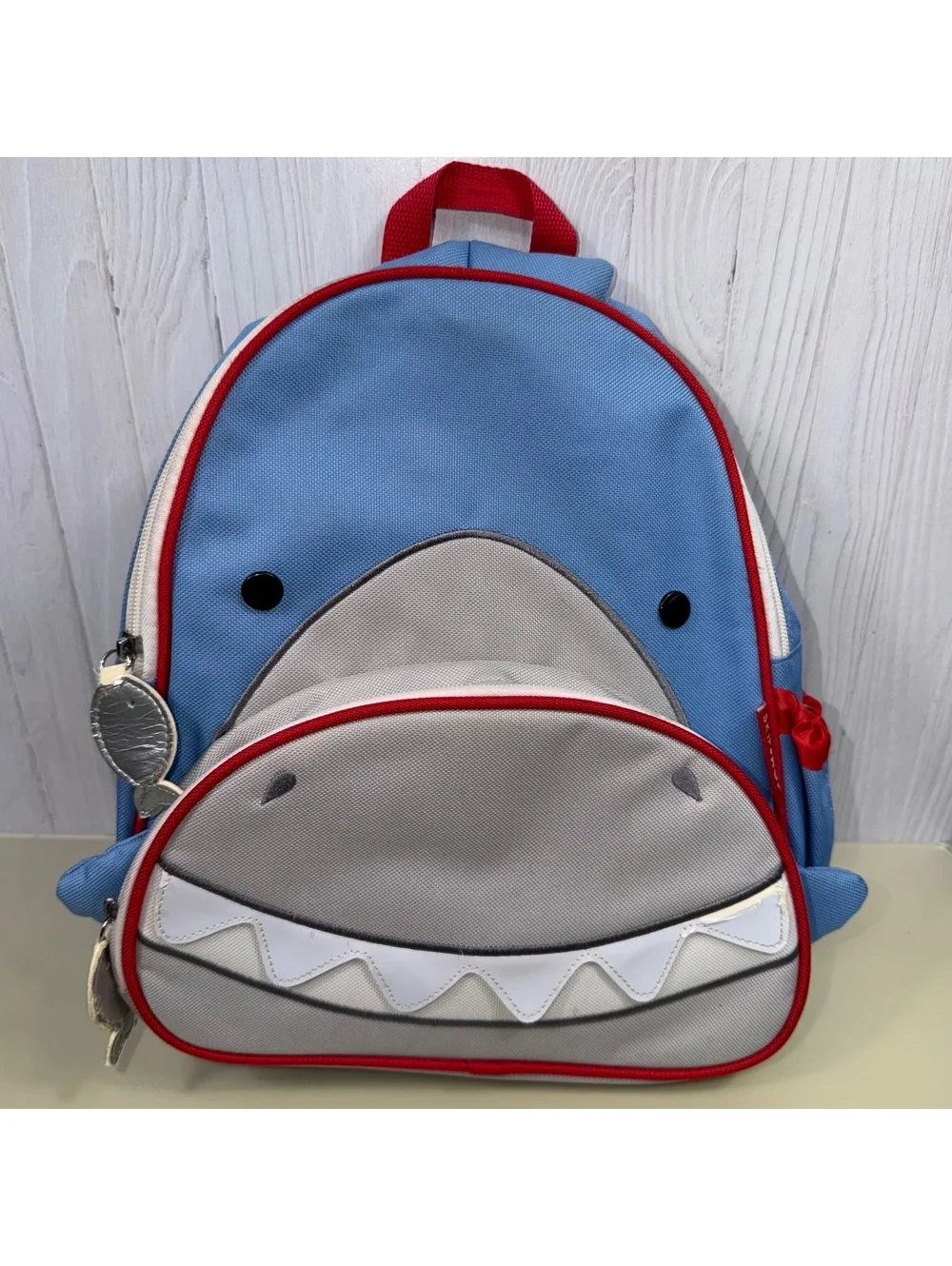 Skip Hop Zoo Shark Kids Backpack Blue Gray Red Preschool Toddler School Bag